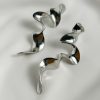 Nordic minimalist texture earrings，Alloy Lightweight