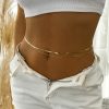 Simple double layer snake bone chain waist chain，Gold Silver Double Chain Stacking、hot girl