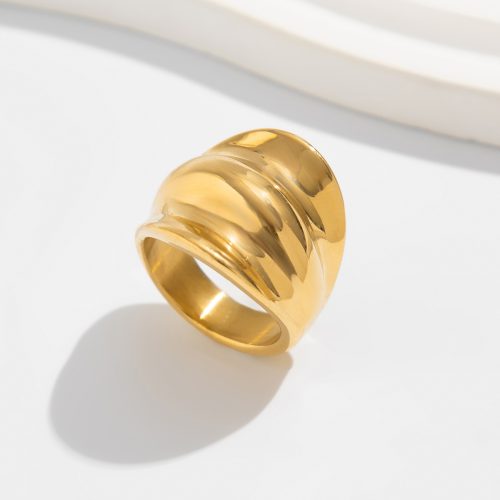 Minimalist double pigment ring、Neutral all-match style
