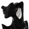 Ins stytle liquid pleated earrings，Minimalist glossy design