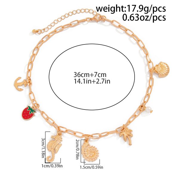 Summer holiday style pearl fishtail nacklace Beach Outfit