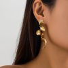 Nordic minimalist texture earrings，Alloy Lightweight