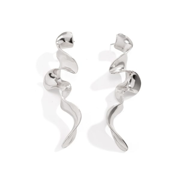 Nordic minimalist texture earrings，Alloy Lightweight