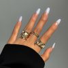 Artist~s same liquid irregular ring，Party outfits that attract attention