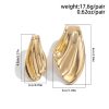 Ins stytle liquid pleated earrings，Minimalist glossy design