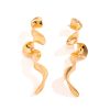 Nordic minimalist texture earrings，Alloy Lightweight