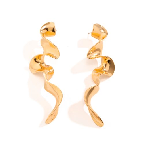 Nordic minimalist texture earrings，Alloy Lightweight