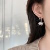 French light luxury star temperament earrings double star shining personality tassel earrings