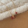Retor and versatile niche angora red pomegranate pearl pendant