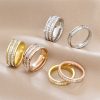 High-end light luxury full-star diamond ring female 18K non-fading titanium steel zircon couple ring hand jewelry