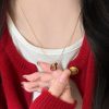 Retor and versatile niche angora red pomegranate pearl pendant