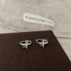 Light luxury glitter zircon four-pointed star ear buckle women's earrings