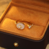 Sun And Moon Star Light ~Flash Diamond Flowing Light Eight-Pointed Star Versatil Ring