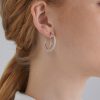 Personality Simple Small Ring Hoop Star Earrings Female Niche Fashion Design Sense Earrings