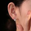 Flash Diamond Water Drop Ear Buckle Feminine Temperament Simple Design Niche Light Luxury Ear BuckleX