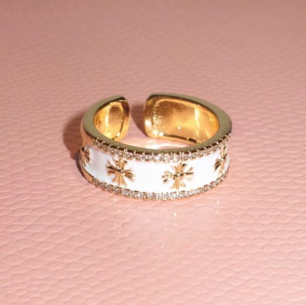 Ins Light Luxury Oil Drop Eamel Ring Women's Elegant Retro Fashion High-end Opening Ring