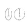Personality Simple Small Ring Hoop Star Earrings Female Niche Fashion Design Sense Earrings