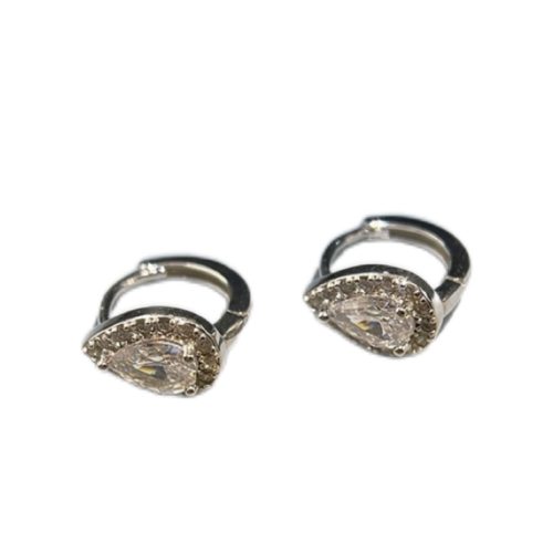 Flash Diamond Water Drop Ear Buckle Feminine Temperament Simple Design Niche Light Luxury Ear BuckleX