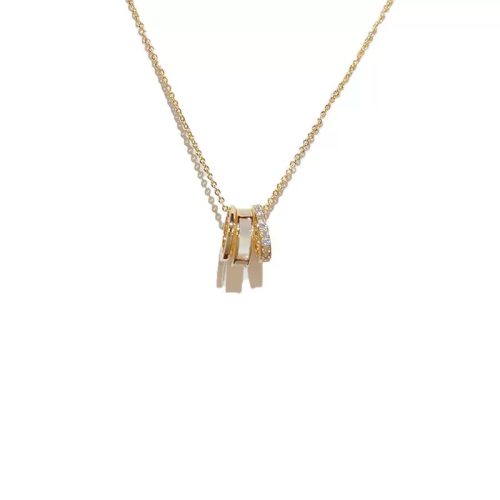 Fashionable and simple temperament light luxury ring shell necklace high-end sense versatile celebrity style