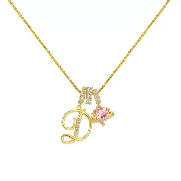 Dopamine 26 English Alphabet Necklace Girl light Luxury Niche High-end Sense