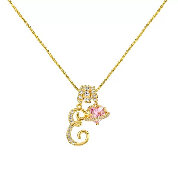 Dopamine 26 English Alphabet Necklace Girl light Luxury Niche High-end Sense