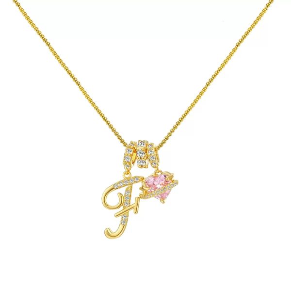 Dopamine 26 English Alphabet Necklace Girl light Luxury Niche High-end Sense