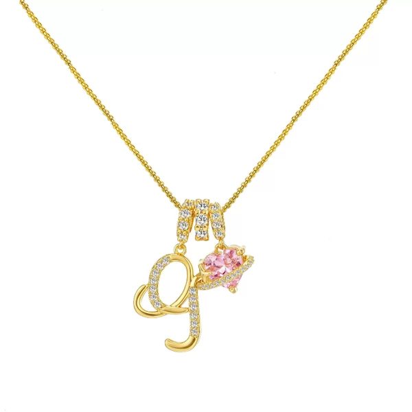 Dopamine 26 English Alphabet Necklace Girl light Luxury Niche High-end Sense