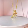 Dopamine 26 English Alphabet Necklace Girl light Luxury Niche High-end Sense