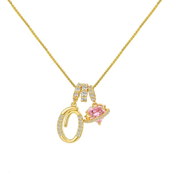 Dopamine 26 English Alphabet Necklace Girl light Luxury Niche High-end Sense
