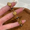 Ancient Greek Engraved Ancient Coin Black Gold Bracelet Women's High-end Light Luxury Versatile