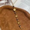 Ancient Greek Engraved Ancient Coin Black Gold Bracelet Women's High-end Light Luxury Versatile