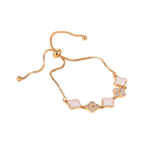 Micro-inlaid Zircon Sweet White Flower Bracelet Feminine Ins Niche Design Sense Personality Versatile Hand Jewelry