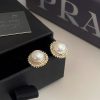 French Pearl Fashion Stud Earrings Women's Light Luxury Temperament Earrings Colorful Pearl Dazzling High-end Niche Design