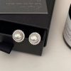 French Pearl Fashion Stud Earrings Women's Light Luxury Temperament Earrings Colorful Pearl Dazzling High-end Niche Design