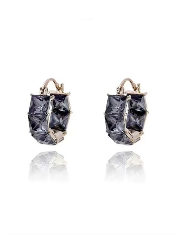 cb79225a82394a598907c343fa2d3837 Small Design Sense Retro Crystal Earrings Women's Simple Cold Style Earrings