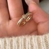 Niche Design Sense Oil Drip Knotted Double-Layer Open Ring Female Exquisite Fashion Temperament Versatile Ring