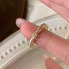 Niche Design Sense Oil Drip Knotted Double-Layer Open Ring Female Exquisite Fashion Temperament Versatile Ring
