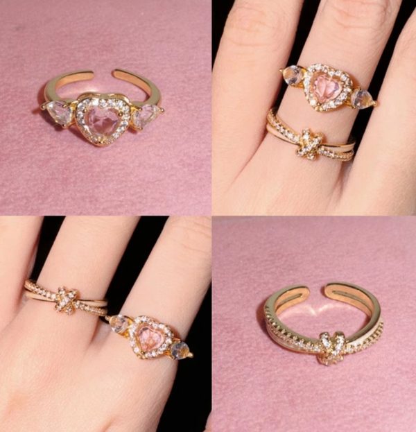 Love Opening Ring Niche Design Sense Index Finger Ring Personality Simple Light Luxury Jewelry