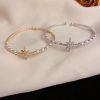 Retro Eight-Pointed Star Pearl Bracelet Exquisite Light Luxury Versatile Opening Adjustable
