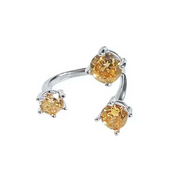Multi-color Full Diamond Opening Ring Light Luxury High-end Super Flash Niche Design Ring