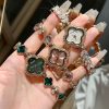 Fashion Retro Clover High-end Bracelet Crystal Diamond Women's Waterproof Watch