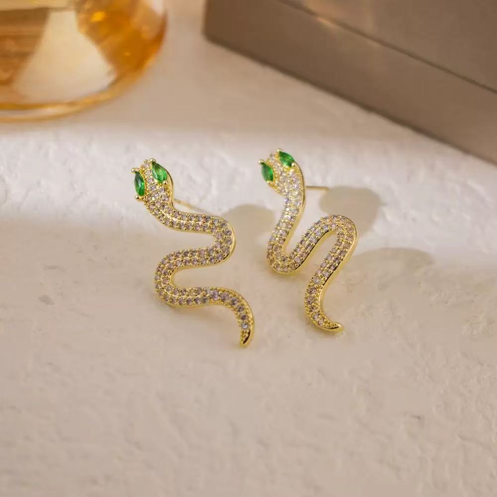 Spirit Snake Fashion Earrings - Oriental Zodiac Symbol Minimalist Design
