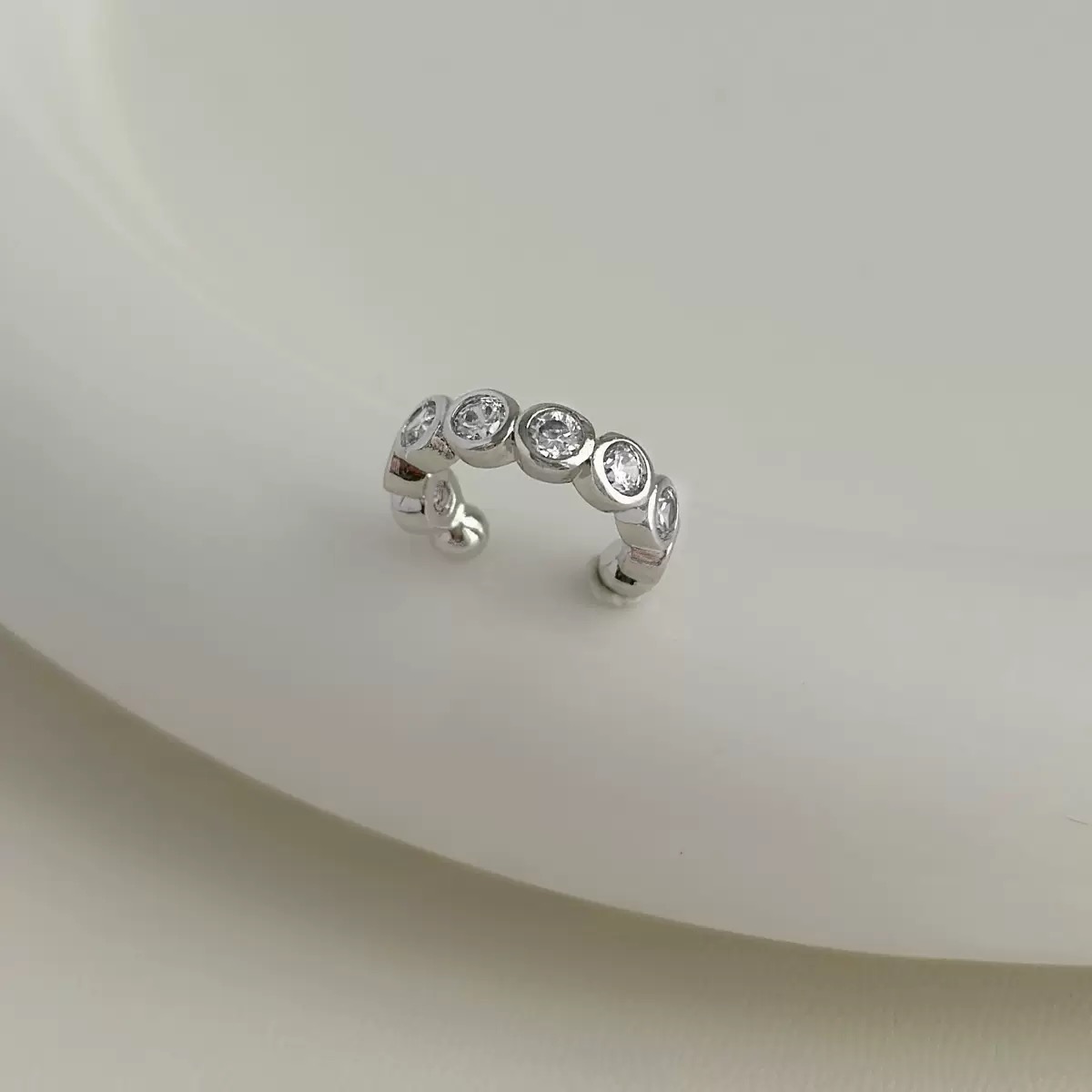 AB Water Drop Ear Bone Clip-no Ear Hole Ear Clip Artifact s925 Silver Inlaid With Zircon Patented Anti-slip Structure