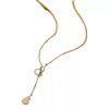 Double Gourd Necklac-Copper-Plated Real Gold Adjustable Clavicle Chain Oriental Lucky Symbol Ins Style Light Luxury Wear