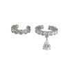 AB Water Drop Ear Bone Clip-no Ear Hole Ear Clip Artifact s925 Silver Inlaid With Zircon Patented Anti-slip Structure