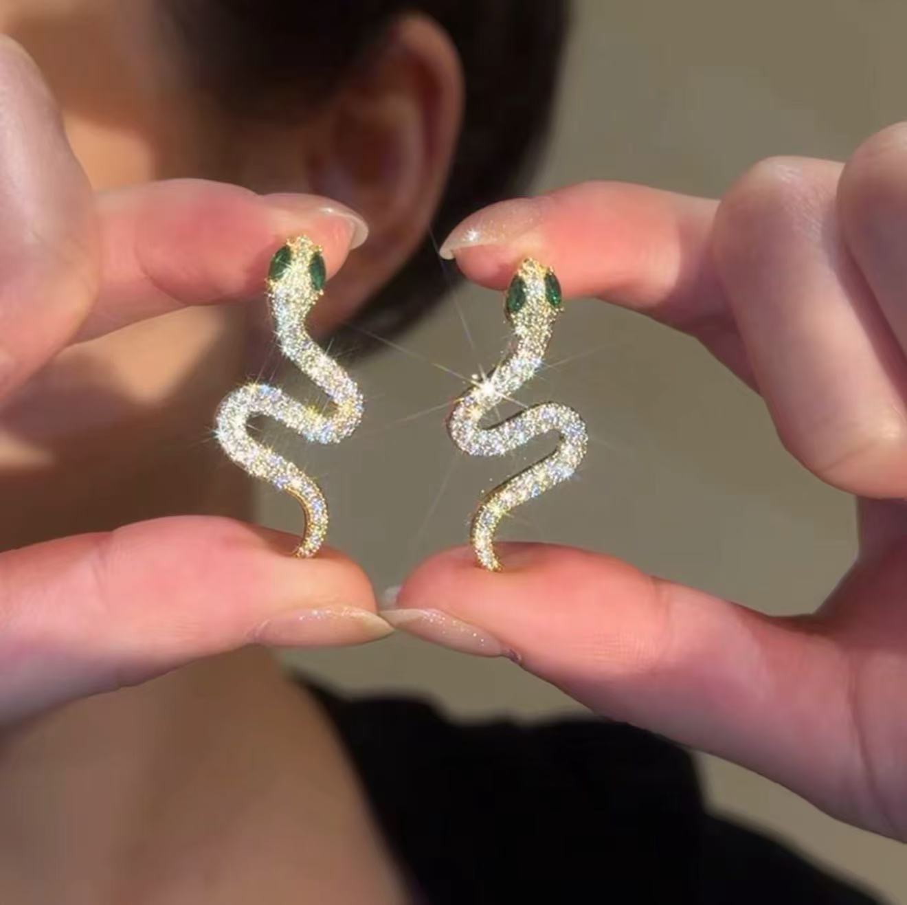 Spirit Snake Fashion Earrings - Oriental Zodiac Symbol Minimalist Design