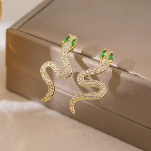 8e15e84add328b229dcd5578fa051be0 Spirit Snake Fashion Earrings - Oriental Zodiac Symbol Minimalist Design