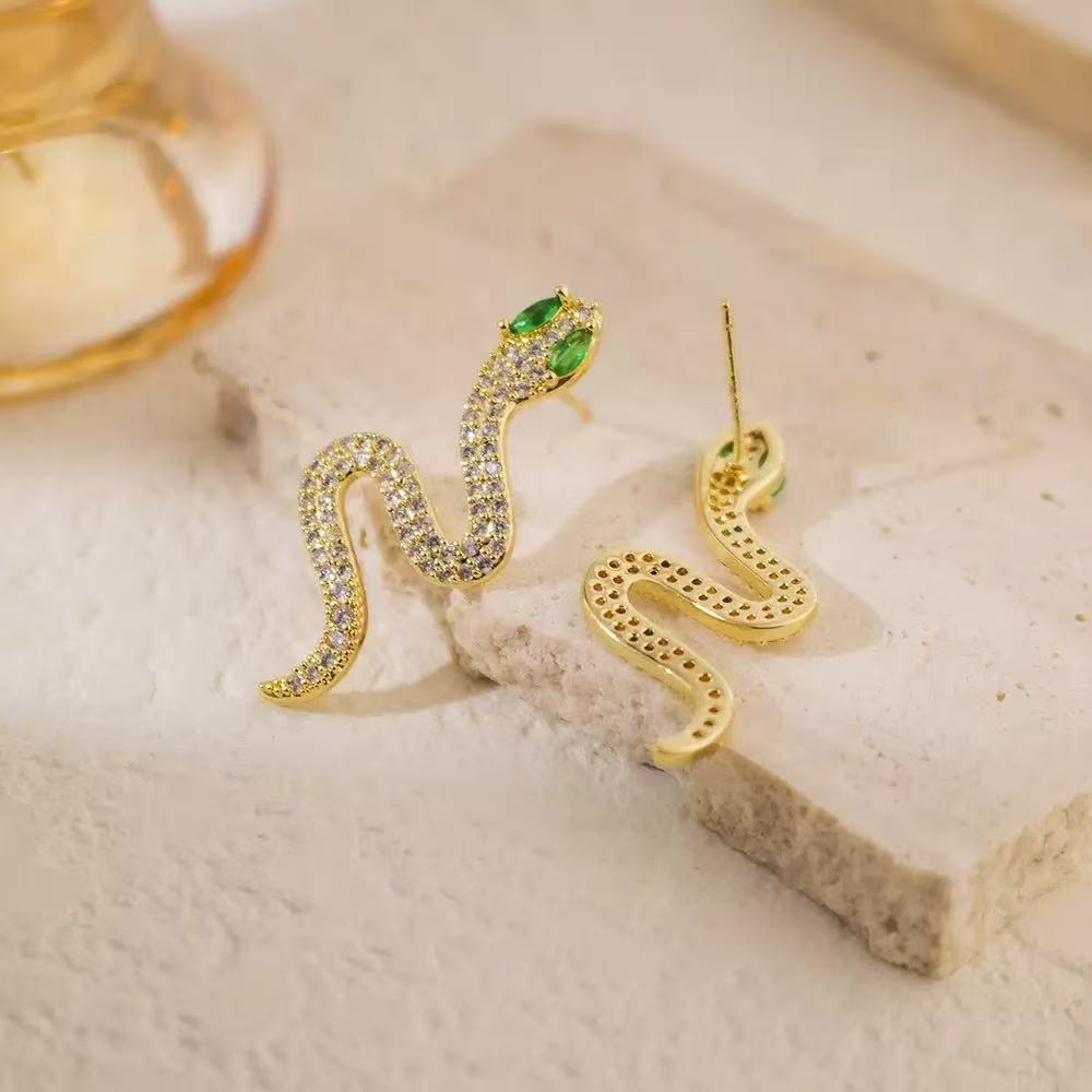 Spirit Snake Fashion Earrings - Oriental Zodiac Symbol Minimalist Design